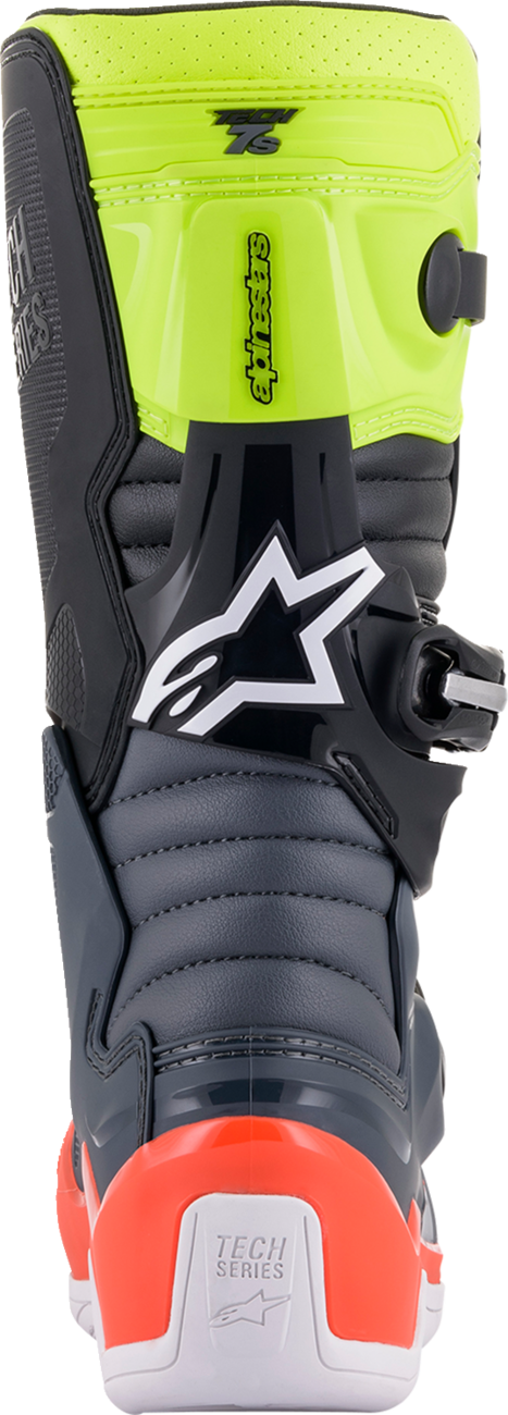 Alpinestars - Youth Tech 7S Boots - Black/Gray/Red/White/Yellow