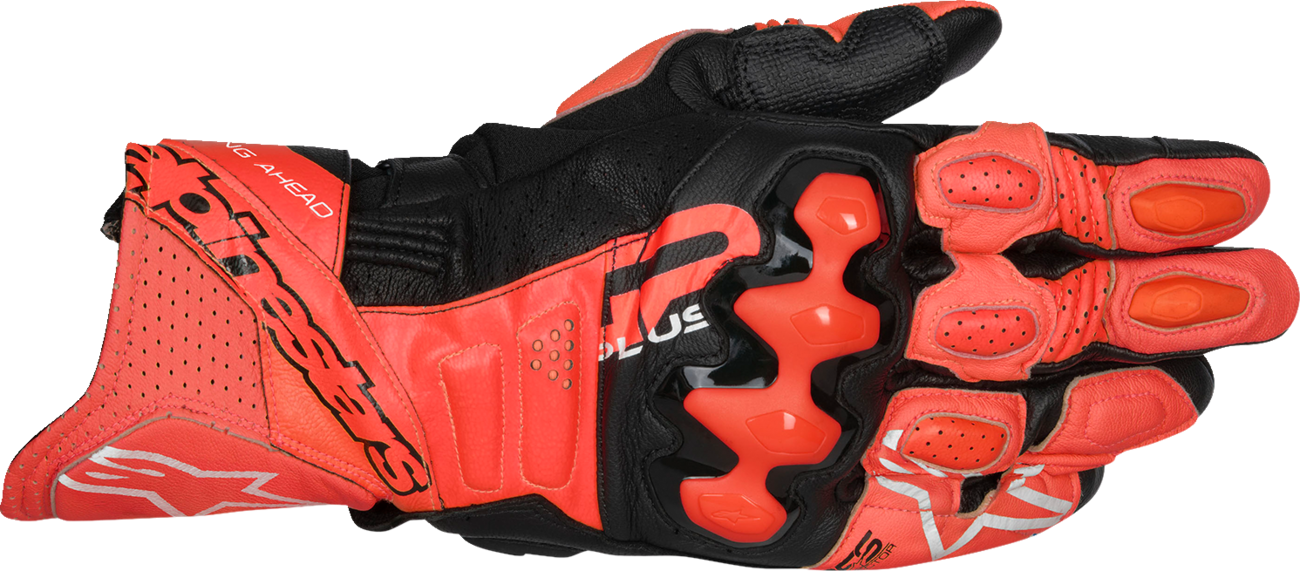 Alpinestars - GP Plus R V3 Leather Gloves - Bright Red/Fluo Red/Black