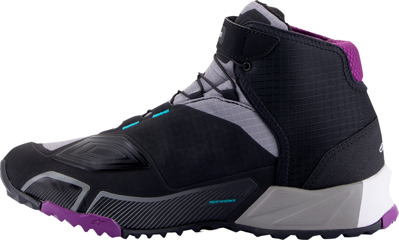Alpinestars - Stella CR-X Drystar® Shoes - Black/Gray/Teal/Purple