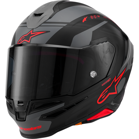 Alpinestars - Supertech R7 Helmet - 22.06 - A-Core - Matte Black/Gray/Red
