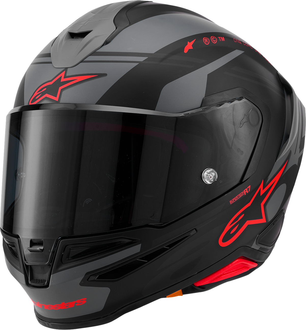 Alpinestars - Supertech R7 Helmet - 22.06 - A-Core - Matte Black/Gray/Red