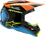 Alpinestars - Youth SM3 Helmet - Fray - Gloss Black/Orange/Yellow Fluo