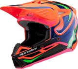 Alpinestars - Youth SM3 Helmet - Deegan - Gloss Orange Fluo/Purple/Pink Fluo