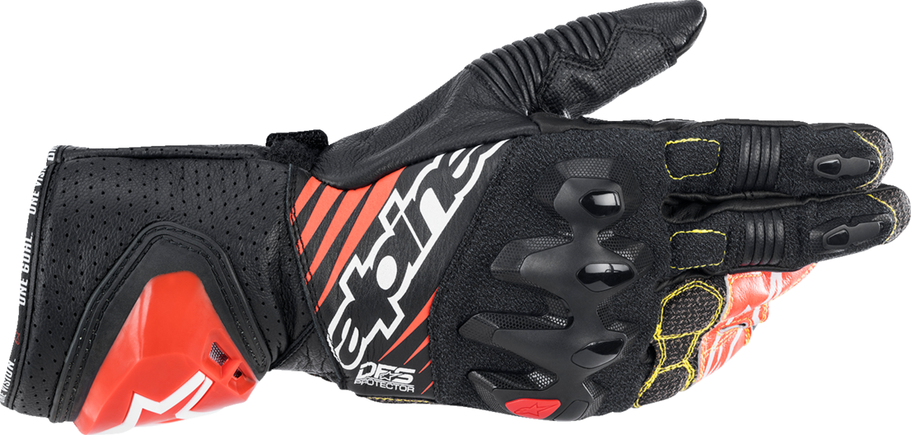 Alpinestars - GP Tech V2 S Gloves - Black/White/Fluo Red