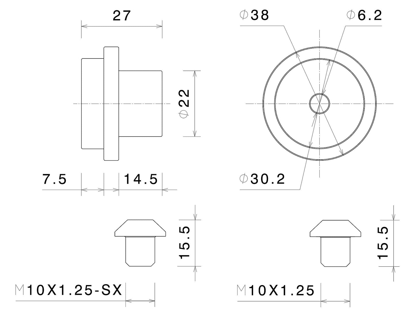 BS738 - RIZOMA - End Mount Mirror Mounting Kit - PAIR