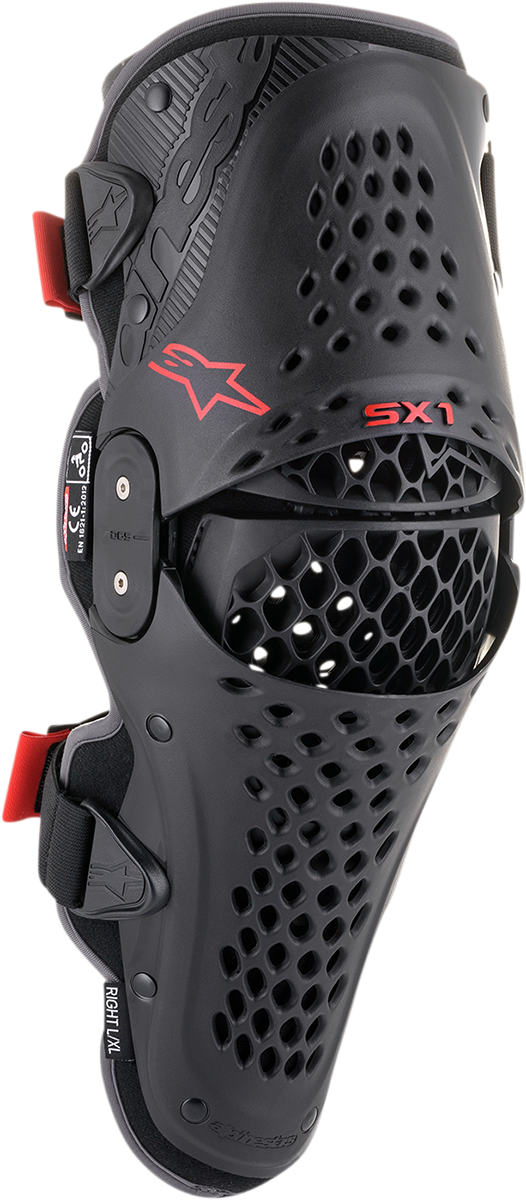 Alpinestars - SX-1 v2 Knee Guards - Black/Red