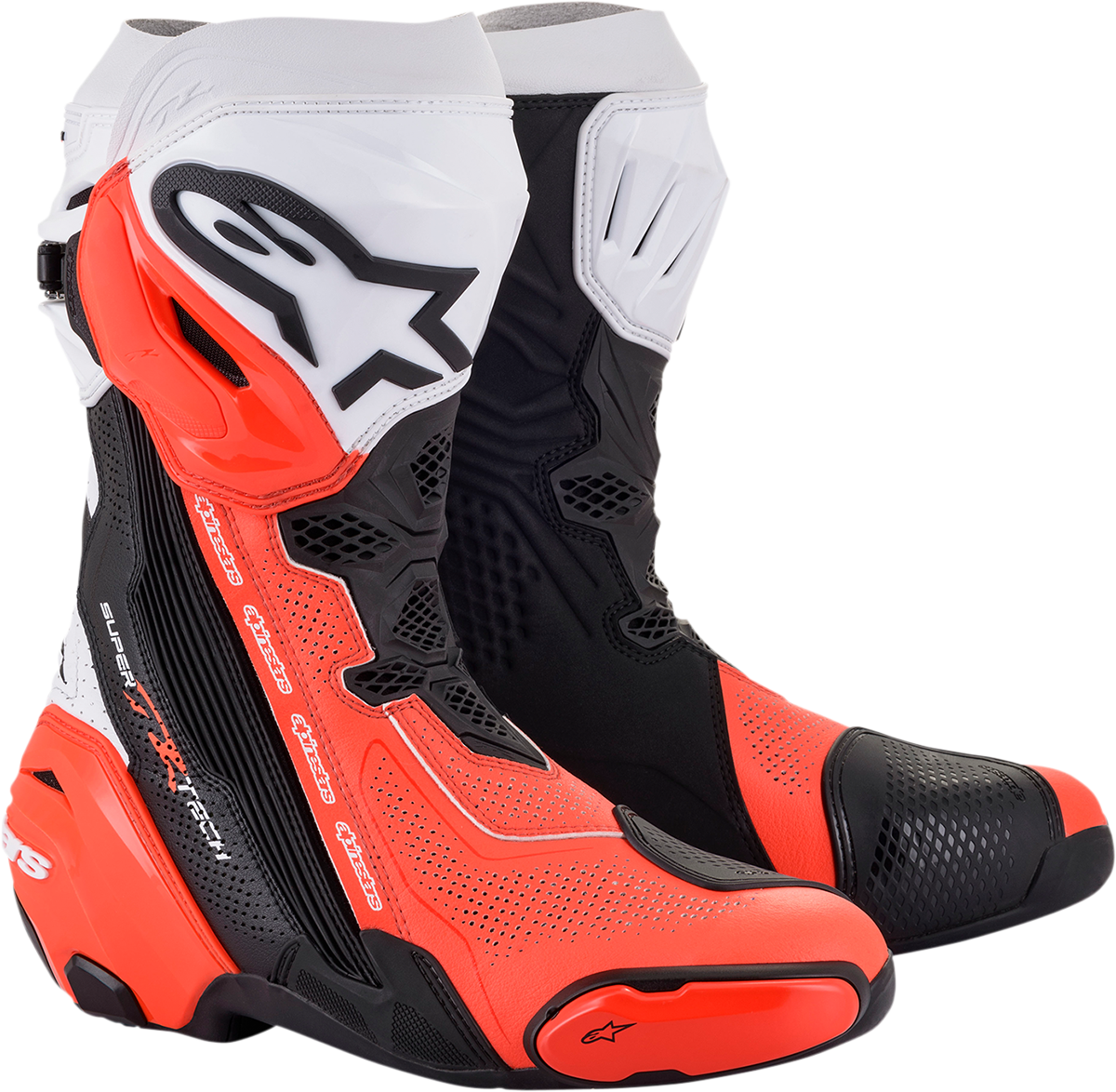 Alpinestars - Supertech V Boots - Black/Fluo Red/White