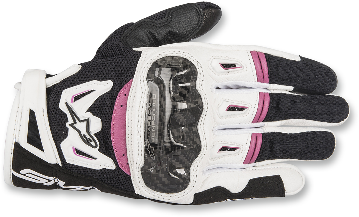 Alpinestars - Stella SMX-2 Air Carbon V2 Gloves - Black/White/Fuchsia
