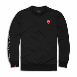 98771205 - Ducati Logo Round-neck Sweatshirt - BLACK
