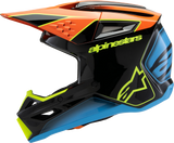 Alpinestars - Youth SM3 Helmet - Fray - Gloss Black/Orange/Yellow Fluo