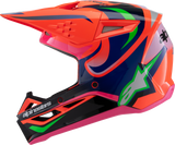 Alpinestars - Youth SM3 Helmet - Deegan - Gloss Orange Fluo/Purple/Pink Fluo