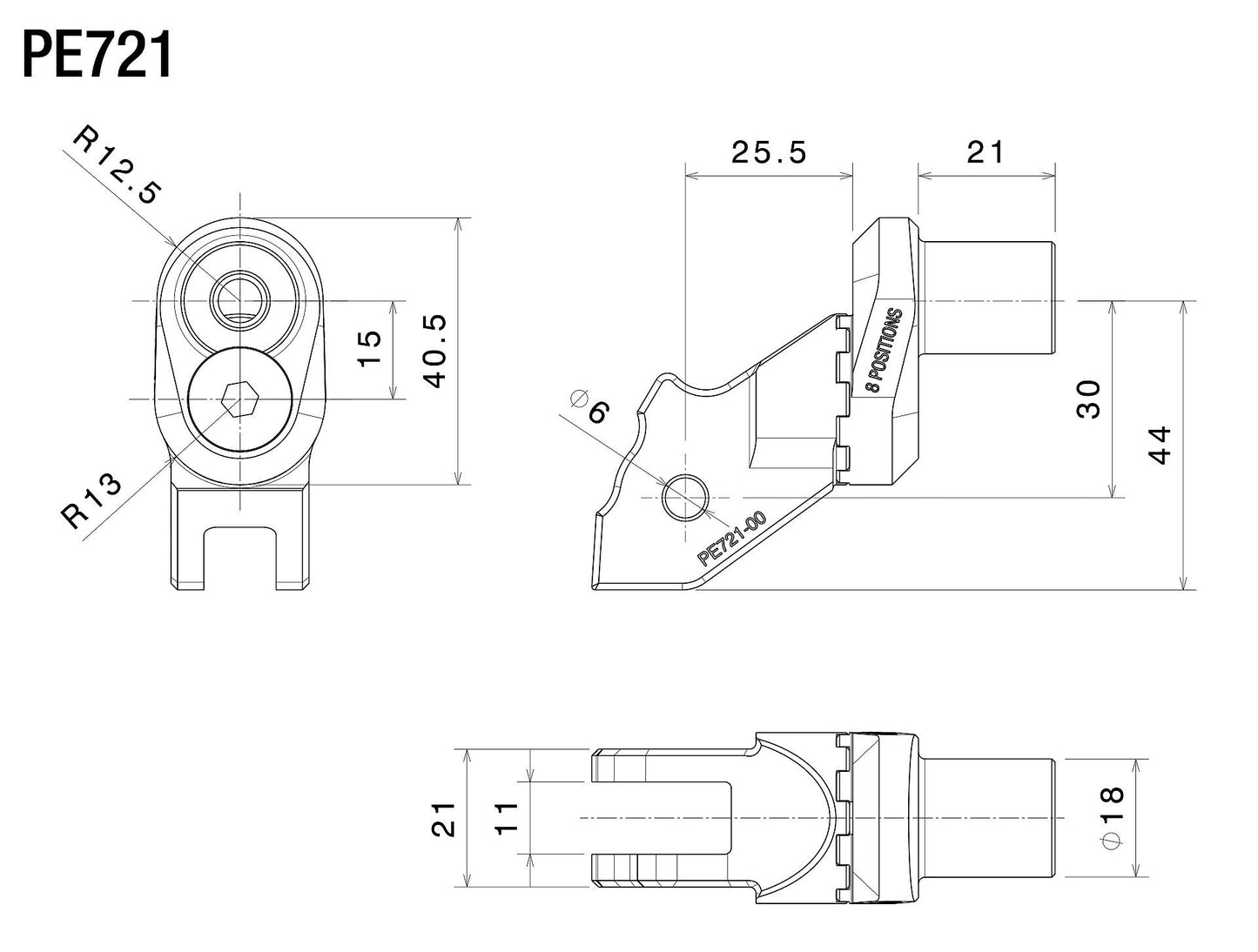 PE721 - RIZOMA - Eccentric Peg Mounting Kit