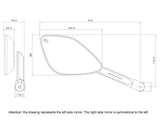 BS326 - RIZOMA - BLIND SPOT Side Mount Mirror - PAIR