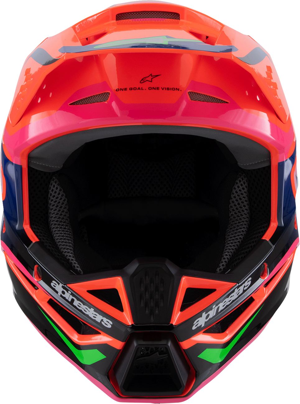 Alpinestars - Youth SM3 Helmet - Deegan - Gloss Orange Fluo/Purple/Pink Fluo