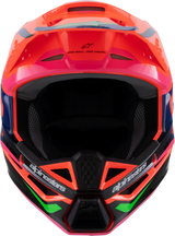 Alpinestars - Youth SM3 Helmet - Deegan - Gloss Orange Fluo/Purple/Pink Fluo
