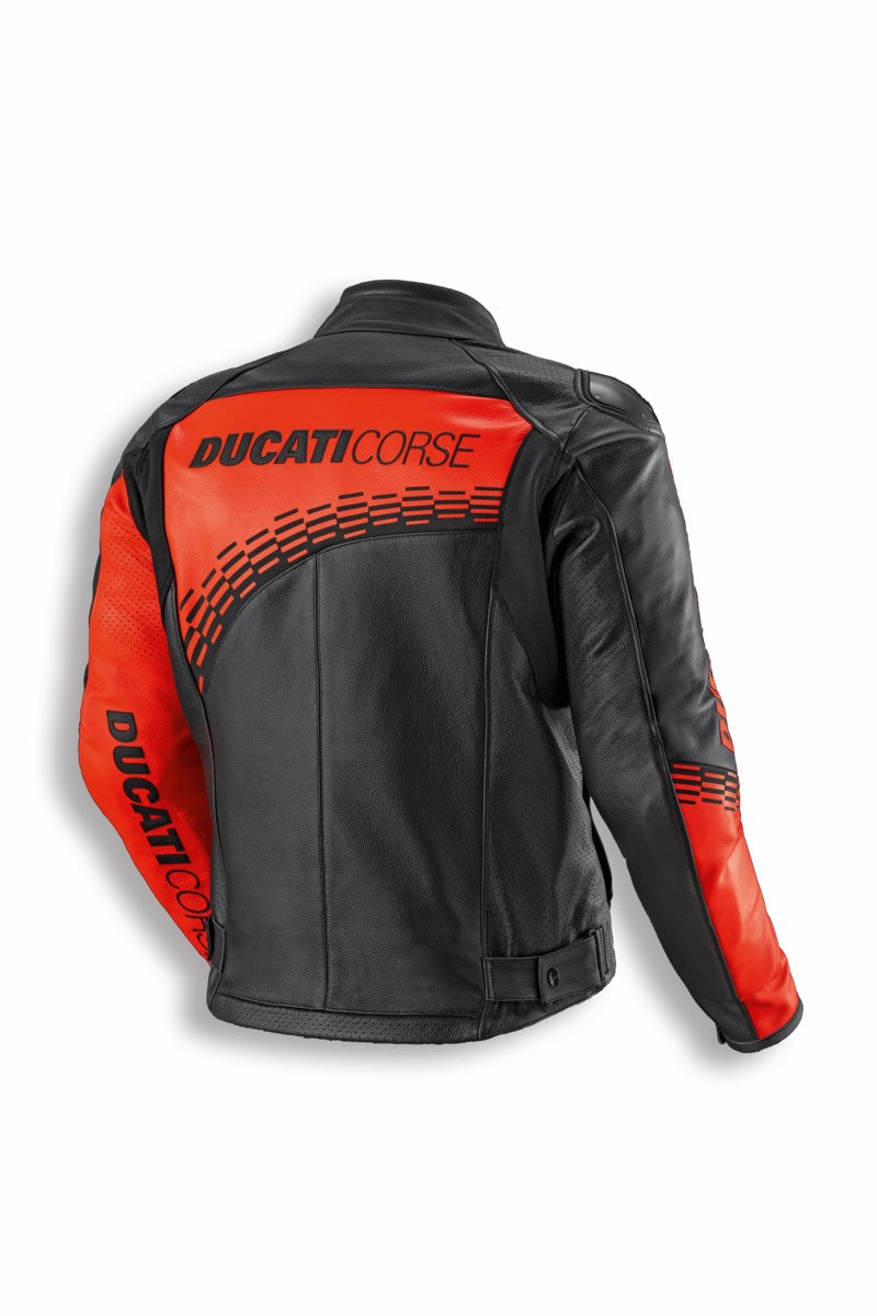 9810927 - Ducati Corse C7 Leather jacket - BL/BL/RED – Ducati Omaha