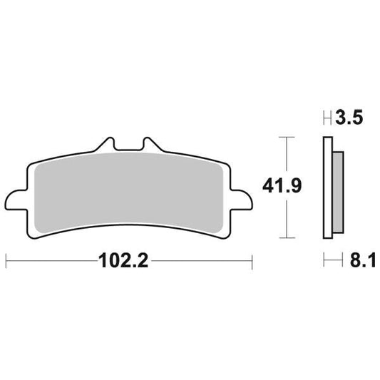 CLOSEOUT OS - SBS 841 Front Brake Pads - Compound DC - Dual Carbon