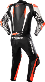 Alpinestars - Racing Absolute v2 1-Piece Leather Suit - Black/White/Red Fluo