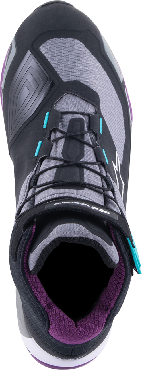 Alpinestars - Stella CR-X Drystar® Shoes - Black/Gray/Teal/Purple
