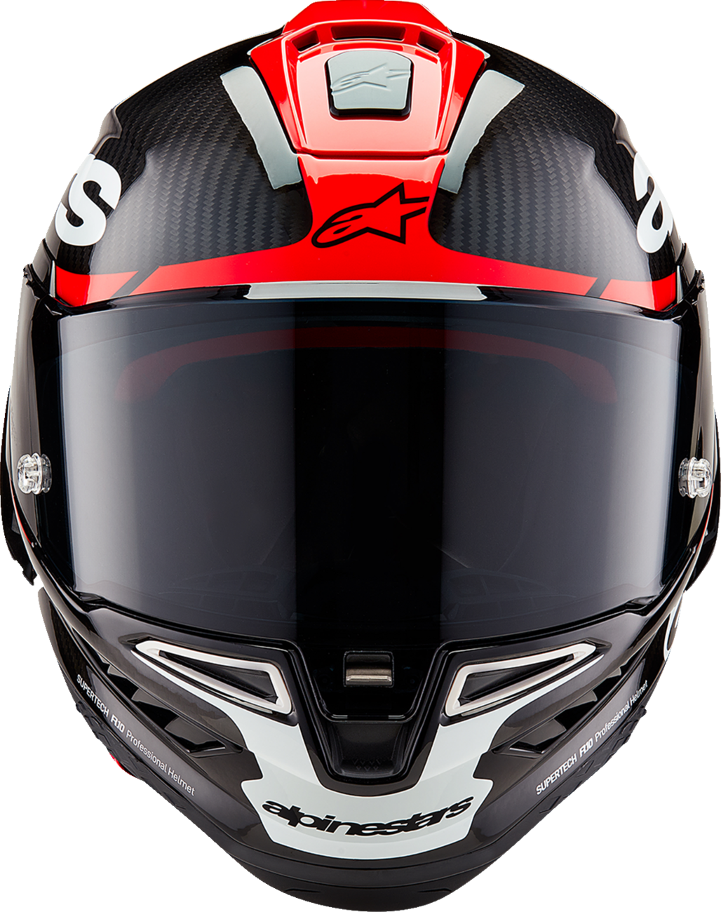 CLOSEOUT OS - Alpinestars - Supertech R10 Helmet - Element - Carbon/Red/White - Size XL