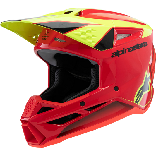 Alpinestars - Youth SM3 Helmet - Fray - Gloss Red/Yellow Fluo/Black