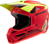 Alpinestars - Youth SM3 Helmet - Fray - Gloss Red/Yellow Fluo/Black