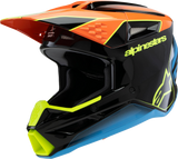 Alpinestars - Youth SM3 Helmet - Fray - Gloss Black/Orange/Yellow Fluo