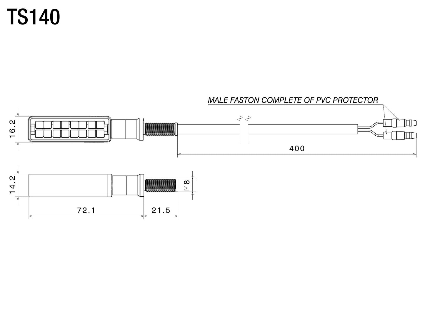 TS140B - RIZOMA - LAYER Sequential lighting turn signal (pair)