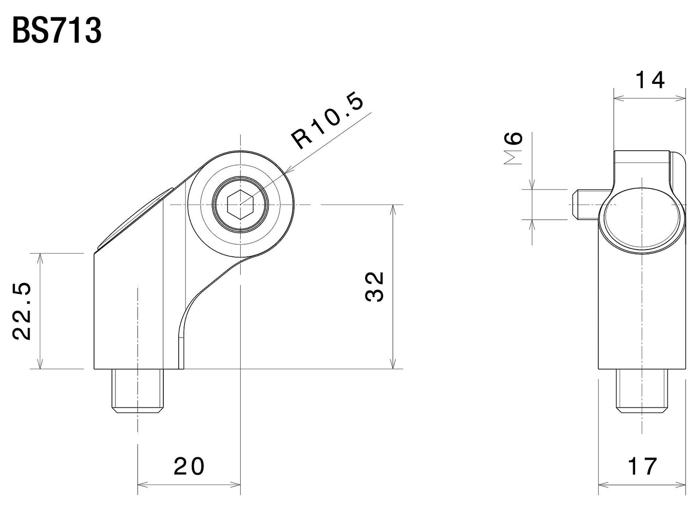 BS713 - RIZOMA - Side Mount Multifit Mirror Mounting Kit