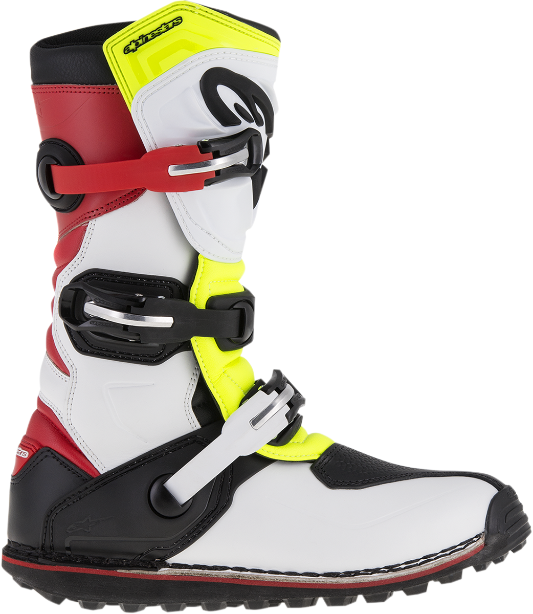 Alpinestars - Tech-T Boots - White/Red/Yellow Fluorescent/Black