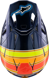 Alpinestars - Supertech M10 Helmet - TLD Edition 25 - MIPS® - Gloss Dark Blue/Orange/Yellow/Fluo Red