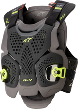 Alpinestars - A-4 Max Chest Guard - Black/Anthracite/Yellow Fluo