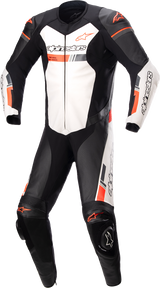 Alpinestars - GP Force Chaser 1-Piece Leather Suit - Black/White/Red Fluo