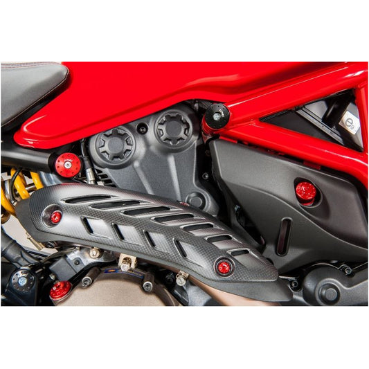 ZA965Y - CNC Racing Carbon Fiber Exhaust Heat Shield for Ducati Monster 821 and 1200