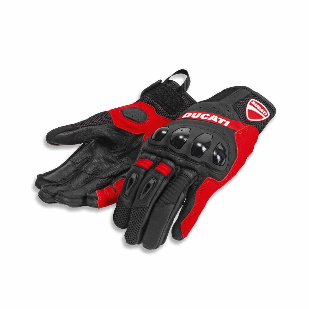 98109256 - City C4 Fabric-leather gloves - Black/Red
