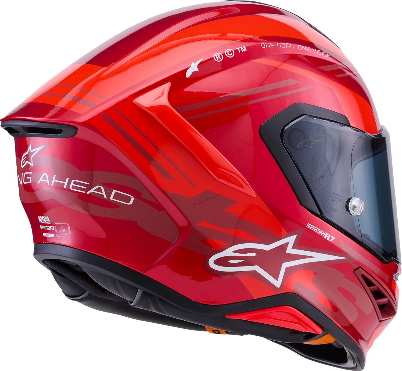 Alpinestars - Supertech R7 Helmet - 22.06 - A-Core - Gloss Red/White