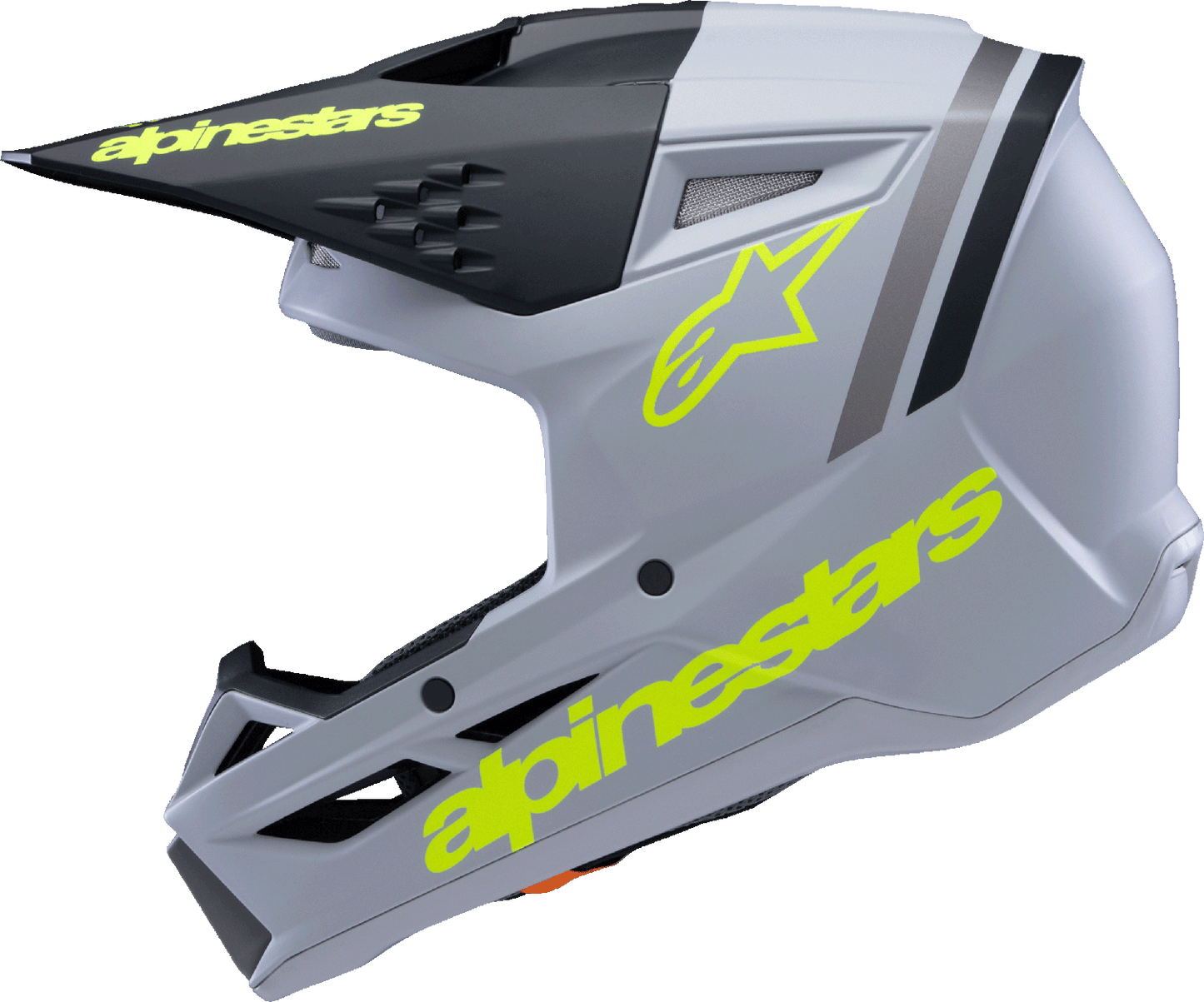 Alpinestars - Youth SM3 Helmet - Radium - Matte Gray/Black/Yellow Fluo