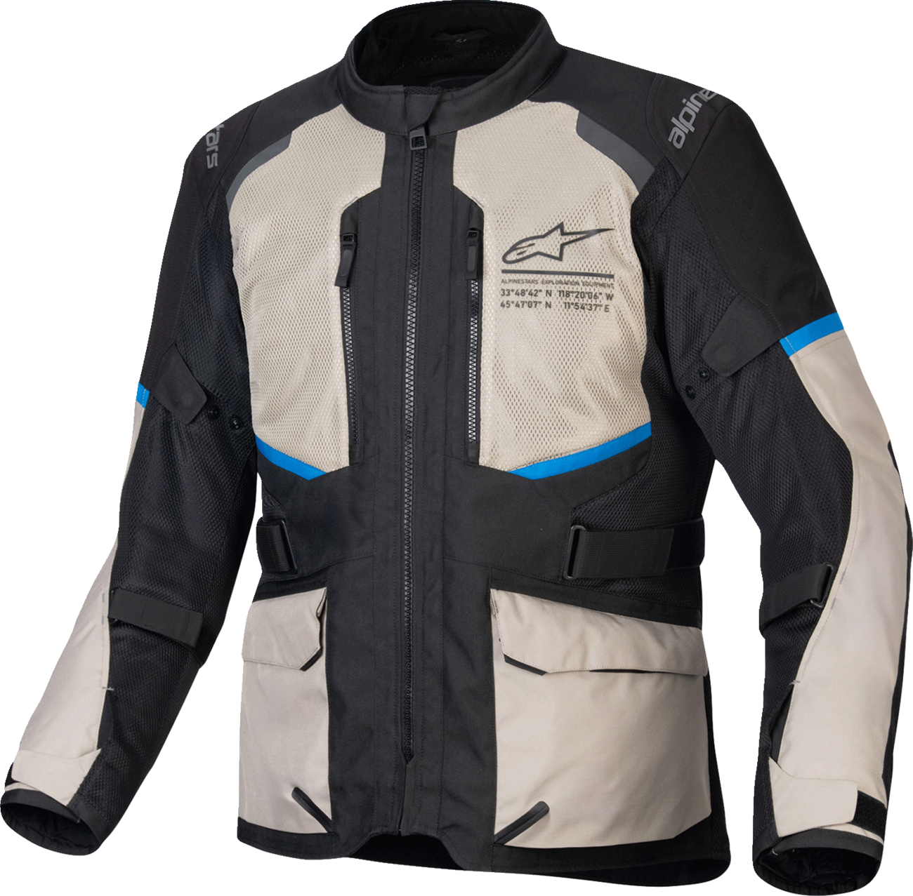 Alpinestars - Andes Air Drystar® Jacket - Black/Laurel Gray/Bright Blue