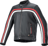 Alpinestars - Dyno Leather Jacket - Black/Ruby Red/Ecru
