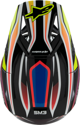 Alpinestars - Youth SM3 Helmet - Wurx - Gloss Black/Yellow Fluo/Blue/Red