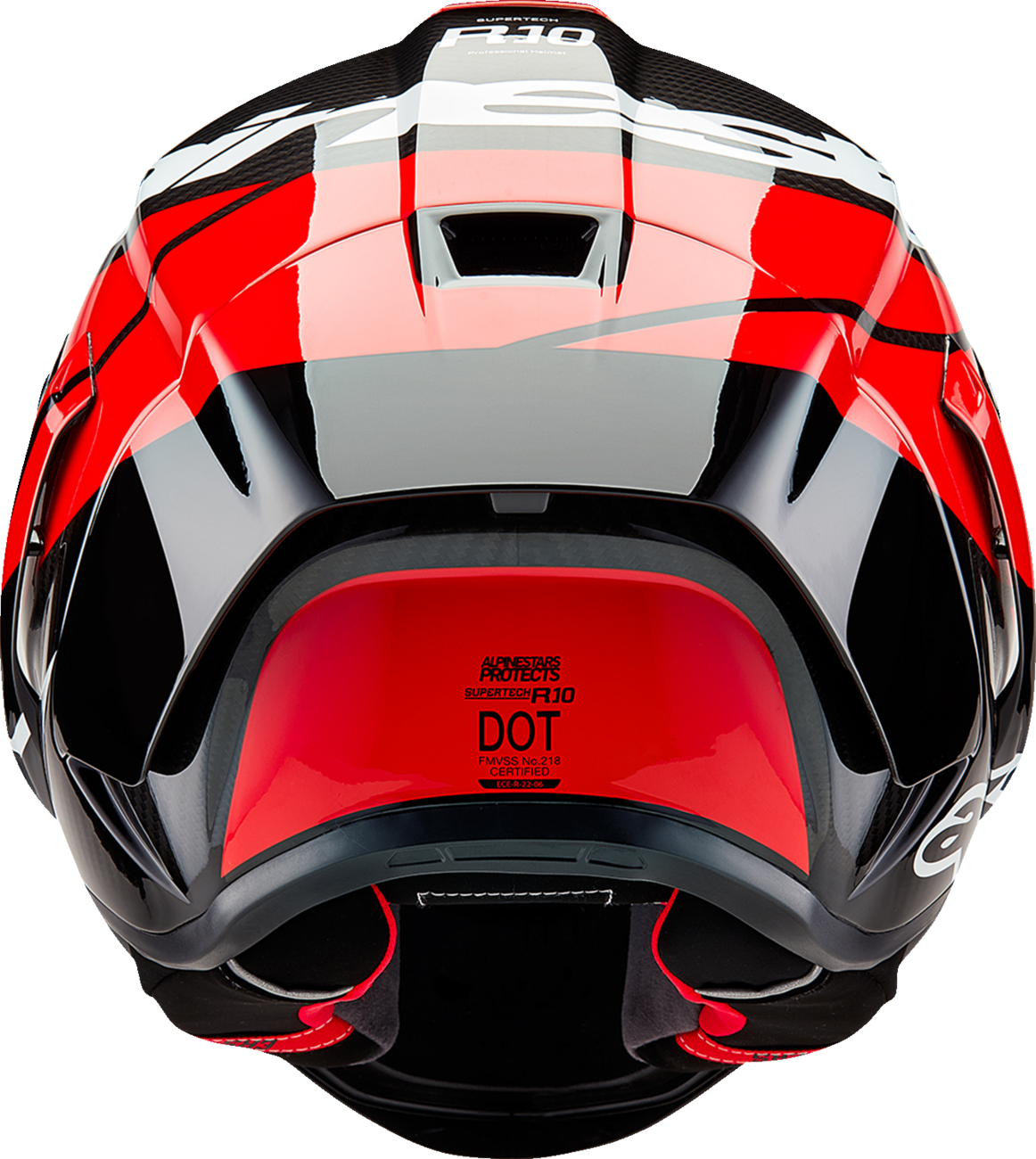 CLOSEOUT OS - Alpinestars - Supertech R10 Helmet - Element - Carbon/Red/White - Size XL