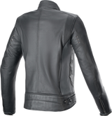 Alpinestars - Stella Dyno Leather Jacket - Black Tar Gray/Dark Gray