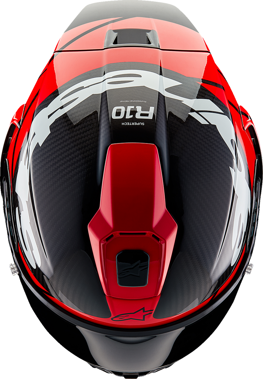 CLOSEOUT OS - Alpinestars - Supertech R10 Helmet - Element - Carbon/Red/White - Size XL