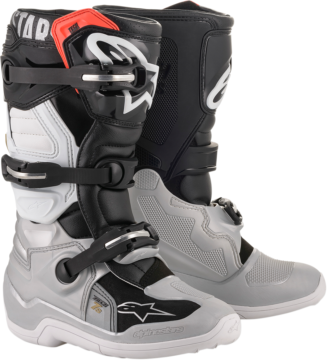Alpinestars - Youth Tech 7S Boot - Black/Silver/White/Gold