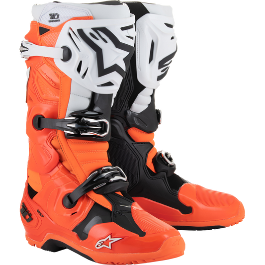 Alpinestars - Tech 10 Enduro Boots - Fluorescent Orange/Black/White
