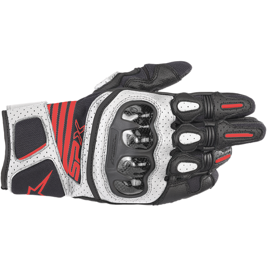 Alpinestars - SPX AC V2 Gloves - Black/White/Fluo Red