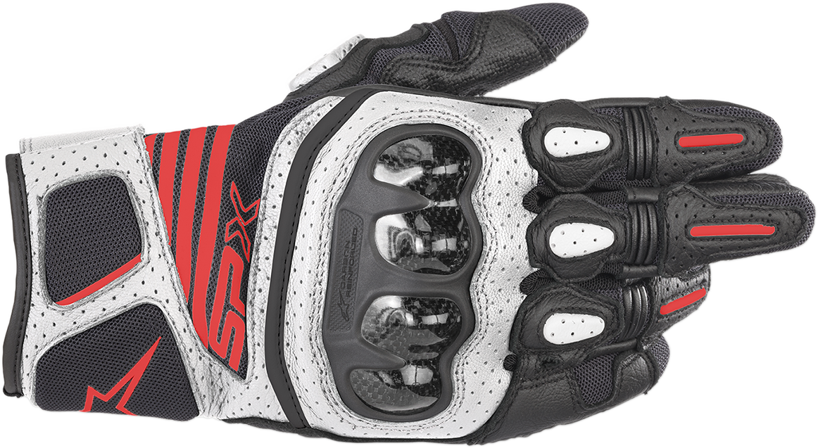 Alpinestars - SPX AC V2 Gloves - Black/White/Fluo Red