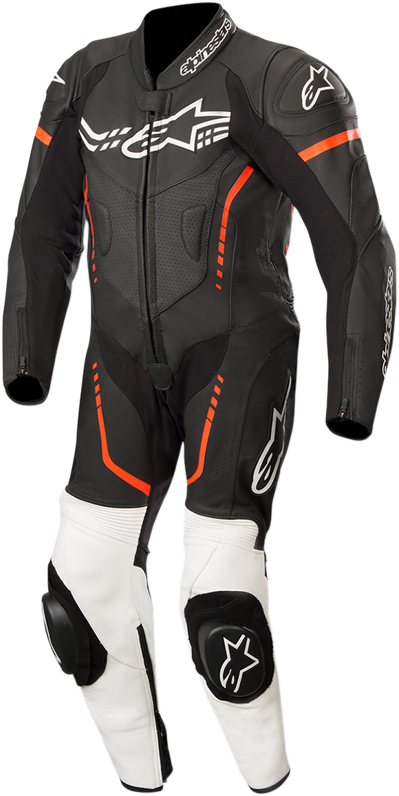 Alpinestars - Youth GP Plus 1-Piece Leather Suit - Black/White/Red Fluorescent
