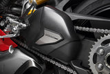96989991C - Carbon and titanium swing arm cover for Panigale V4