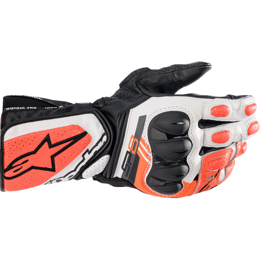 Alpinestars - SP-8 V3 Gloves - Black/White/Fluo Red